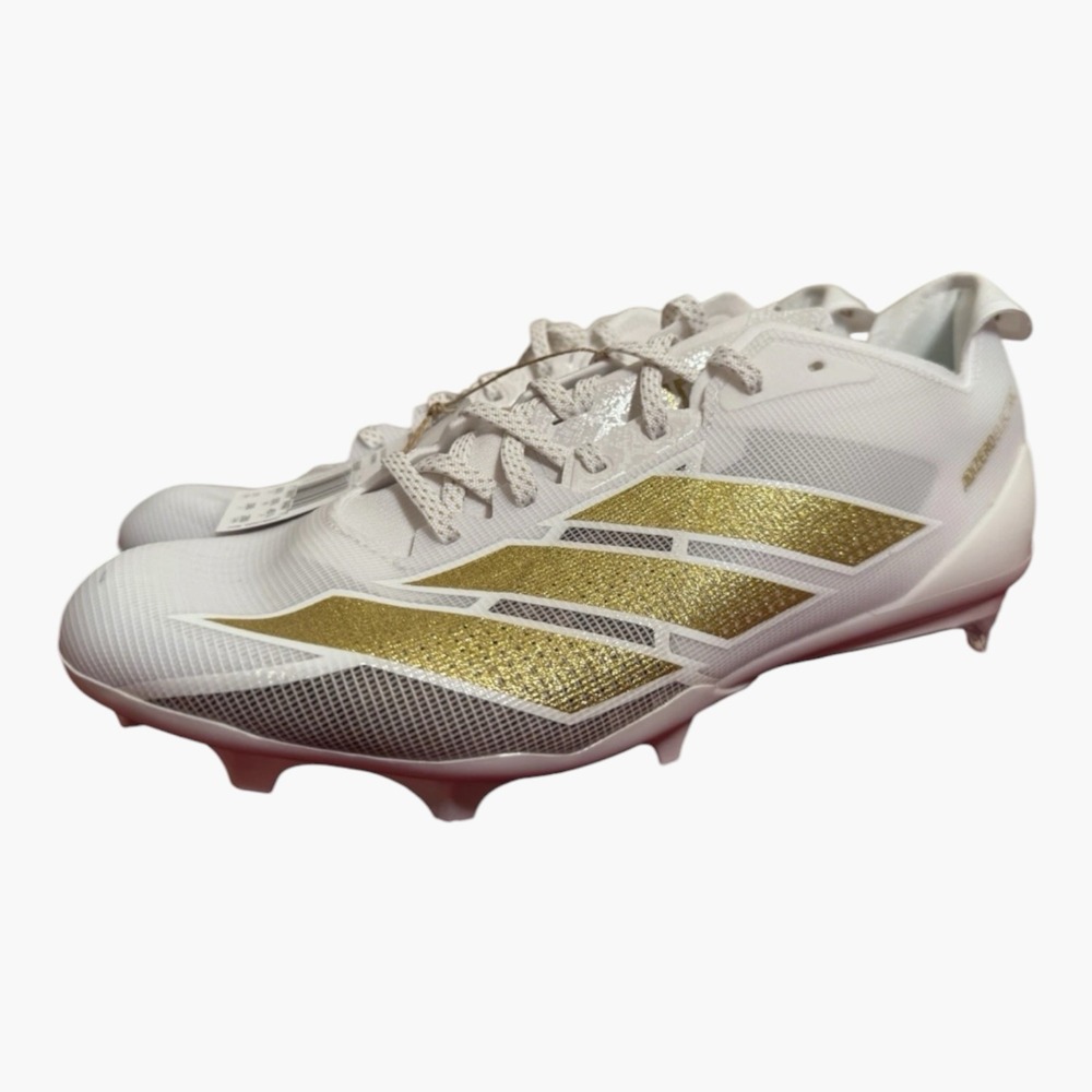 Adidas Adizero Electric II Football Cleats White Gold IE6287 Size 13 NEW